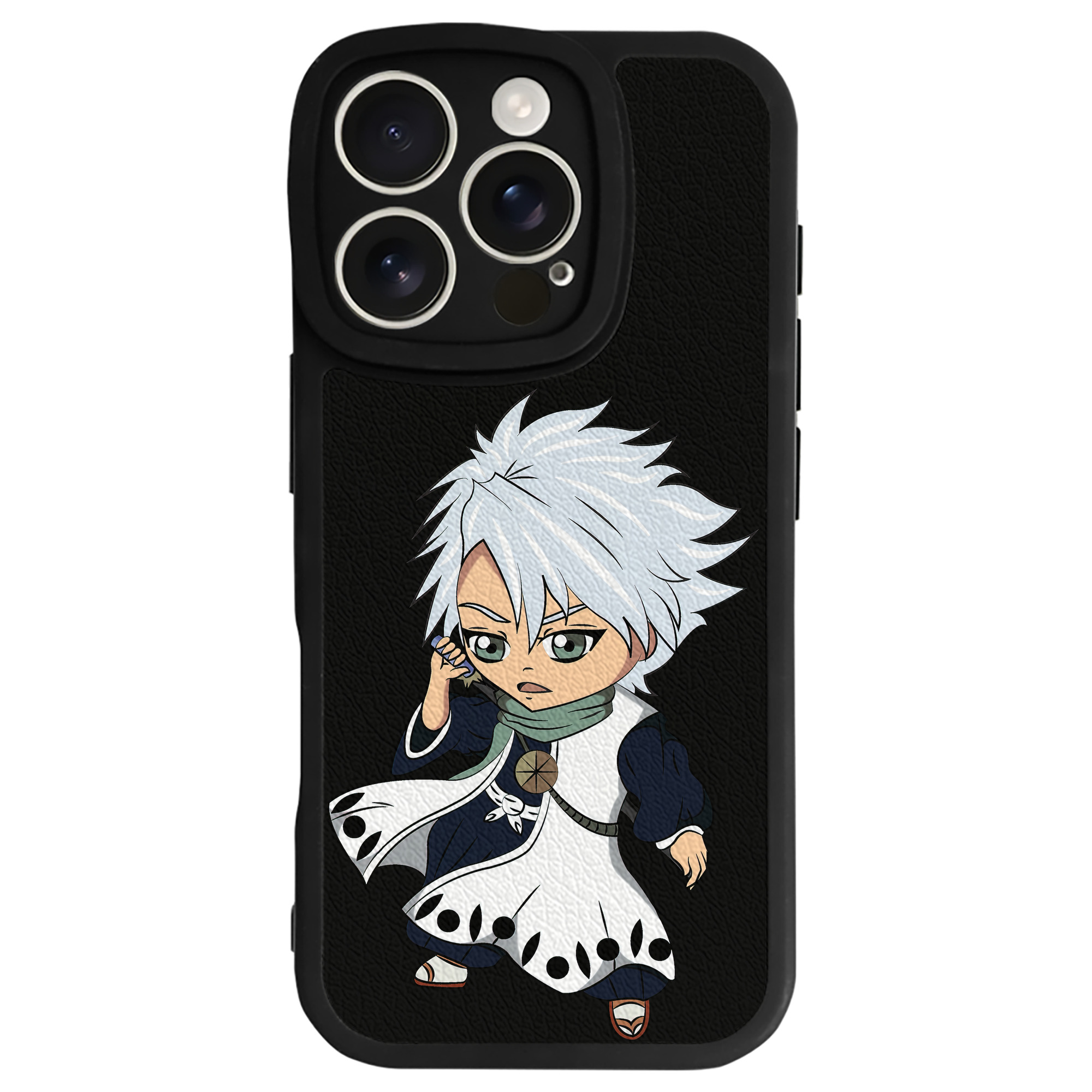 （画像用） ブリーチ 日番谷冬獅郎（ひつがや とうしろう） BLEACH Hitsugaya Toushirou 【iPhone 16シリーズ対応】シリコンスマホケース（レザー調） 材質：シリコン